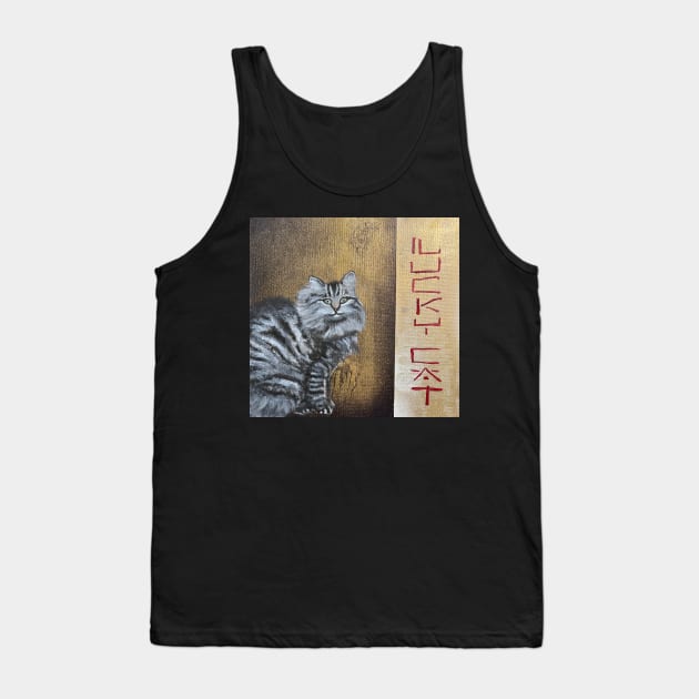 Lucky Cat Tank Top by WensINK